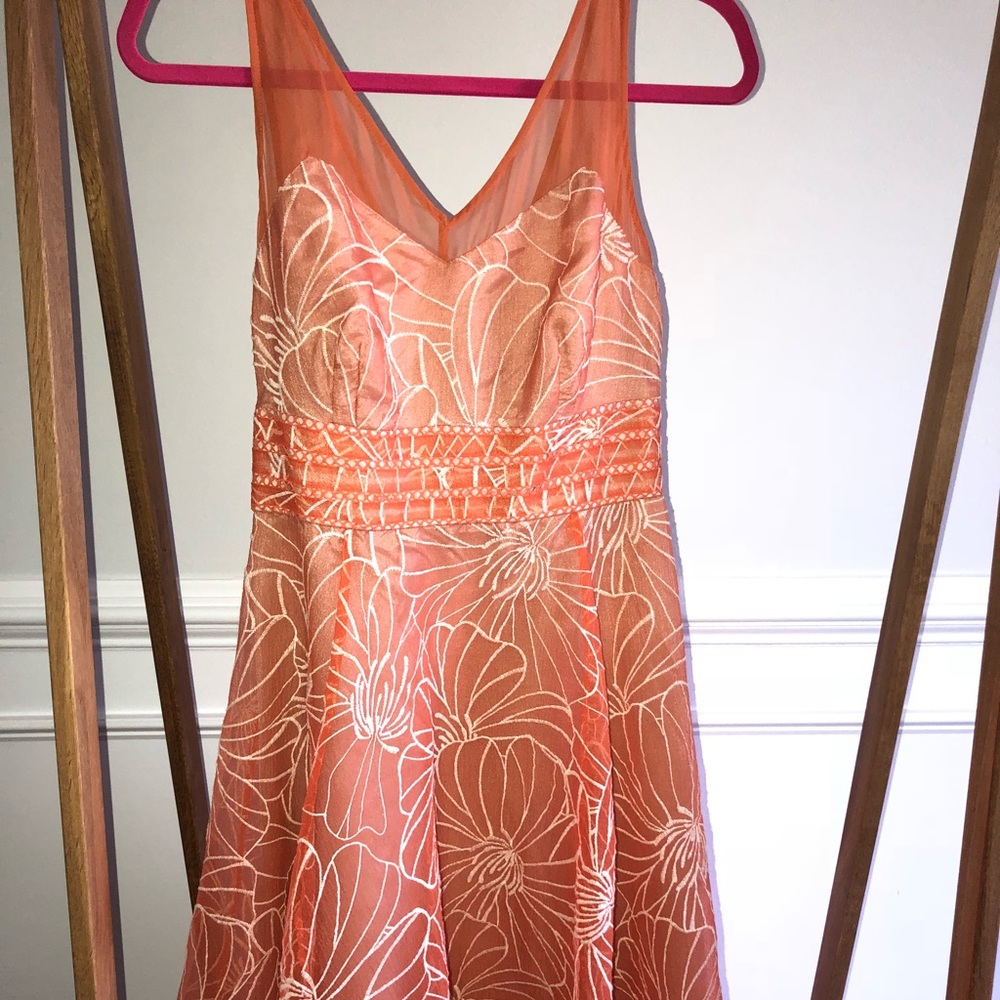 Moulinette Soeurs Orange & White Dress